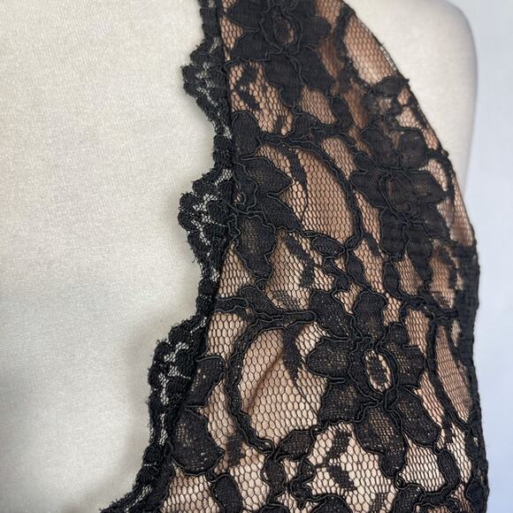Eliza J Black Lace Halter Style Cocktail Dress Size 10 - Picture 4 of 11